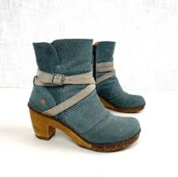 The Art Company Amsterdam Heeled Clog Ankle  Boot 40 - Picture 1 of 13